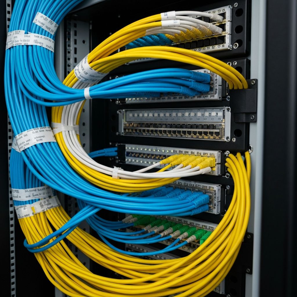 Structured cabling and fiber optic patch panel